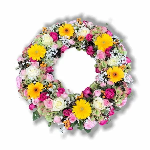 Yellow Pink Wreath